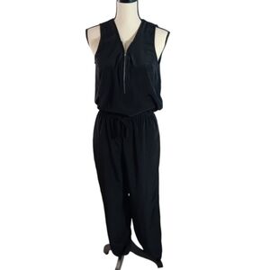 NWT Sleeveless Bandana Republic Black Jumpsuit W/ Drawstring Waist, Size 2
